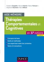 Laide-mémoire des Thérapies Comportementales et Cognitives en 37 notions