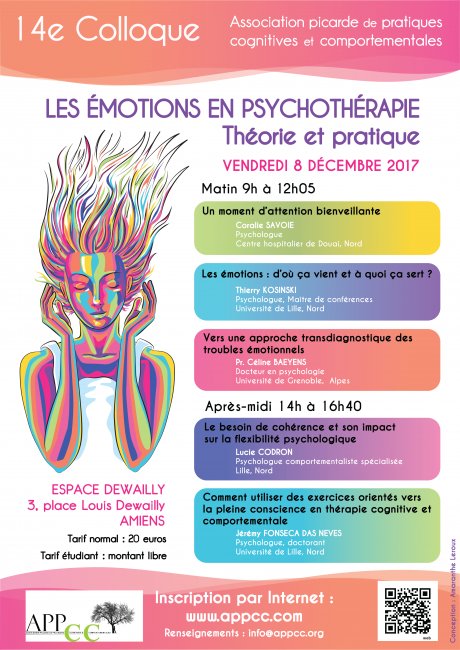 Congrès APCC 2017 : Les émotions en psychothérapie